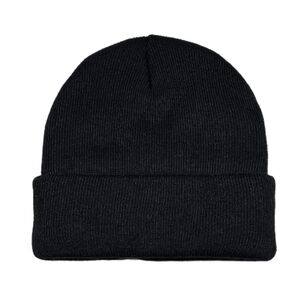 🤖♡George Black Ribbed Cuff Beanie